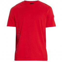 Moncler Maglia Mens Split Logo T-Shirt Red