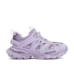 Balenciaga Womens Mesh Track Sneakers in Lilac Purple