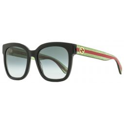 Gucci Square Sunglasses GG0034SN 002 Black/Green/Red 54mm 0034