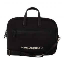 Karl Lagerfeld Black Nylon Laptop Crossbody Mens Bag