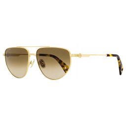 Lanvin Modified Avaitor Sunglasses LNV105S 740 Gold/Tortoise 58mm