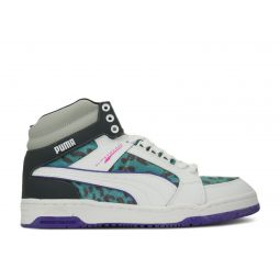 Slipstream Animal Lace Up Mid White Fluo Teal