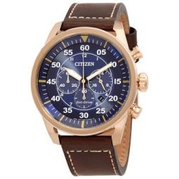 Avion Chronograph Eco-Drive Blue Dial Mens Watch