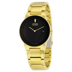 Axiom Black Dial Gold-tone Mens Watch
