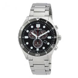 Chrono Sporty-Aqua Chronograph Black Dial Mens Watch