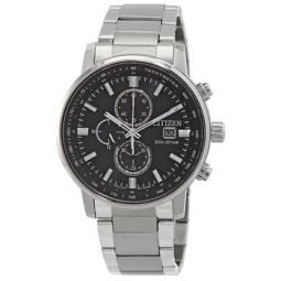 Chronograph Eco-Drive Black Dial Mens Watch