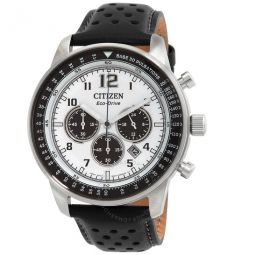 Chronograph Eco-Drive White Dial Mens Watch