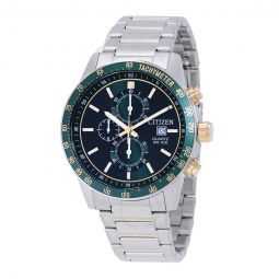 Chronograph Quartz Green Dial Mens Watch
