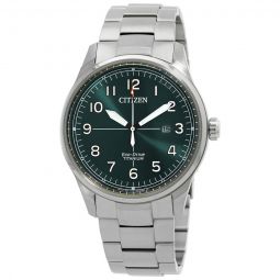 Eco-Drive Grey-Green Dial Mens Watch
