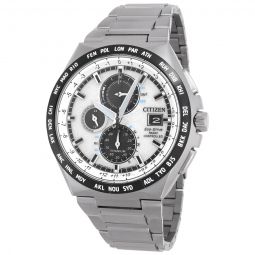 Radio-Controlled Perpetual World Time Silver Dial Mens Watch