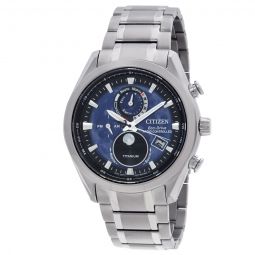 Tsuki-yomi A-T Perpetual World Time Blue Dial Mens Watch