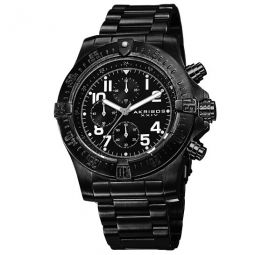 Chronograph Black Dial Black Ion-plated Stainless Steel Mens Watch