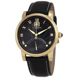 Essential Black Dial Mens Leather Watch
