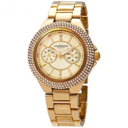 Gold Tone Dial Multi-function Ladies Watch