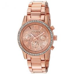 Lumin Rose Gold Crystal Pave Dial Ladies Watch