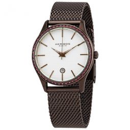 Pink Dial Brown Ion-plated Ladies Watch