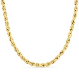 18 Inch Rope Chain Necklace In 14K Yellow Gold (4 Mm)