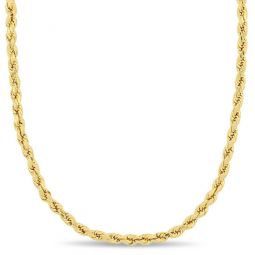 20 Inch Rope Chain Necklace In 14K Yellow Gold (3 Mm)