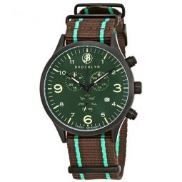 Bedford Brownstone Chronograph Green Dial Mens Watch