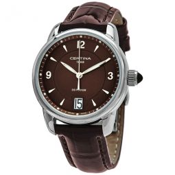 DS Podium Brown Dial Brown Leather Ladies Watch