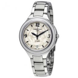 DS Queen White Dial Stainless Steel Ladies Watch