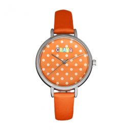 Dot Quartz Orange Dial Unisex Watch