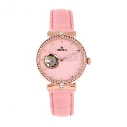 Edith Automatic Crystal Pink Dial Ladies Watch