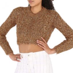 Ladies Gold Fap Knit Tinsel Sweater, Brand Size 0 (X-Small)