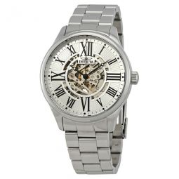 Objet D Art Automatic Silver Dial Stainless Steel Mens Watch