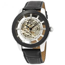 Vintage Automatic Silver Skeleton Dial Mens Watch