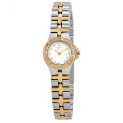 Wildflower White Dial Two-tone Ladies Watch