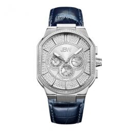 Orion Silver Dial Navy Leather Ladies Watch