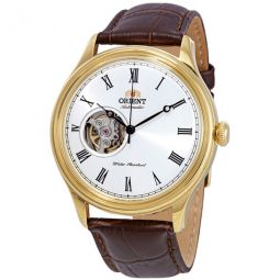Open Heart Automatic White Dial Mens Watch