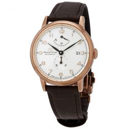 Star Automatic Silver Dial Brown Leather Mens Watch
