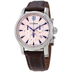 Chronograph Rose Dial Mens Watch