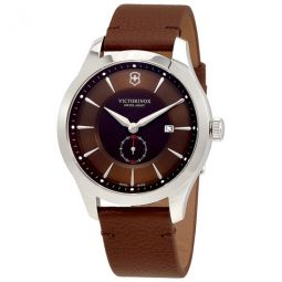 Alliance Brown Dial Brown Leather Mens Watch
