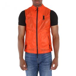 Mens Rich Orange Trellick Gilet Vest, Size Small
