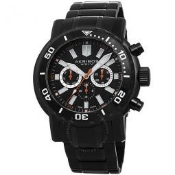 Black Dial Black-plated Mens Watch