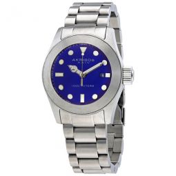Blue Dial Stainless Steel Mens Watch