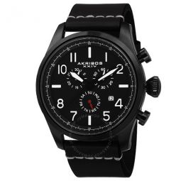 Chronograph Black Dial Black Ion-plated Mens Watch