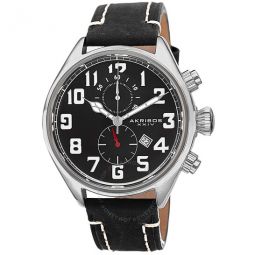 Essential Chronograph Black Dial Stainless Steel Mens Watch
