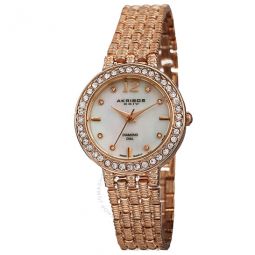 Mother of Pearl Dial Rose Gold-tone Alloy Ladies Watch
