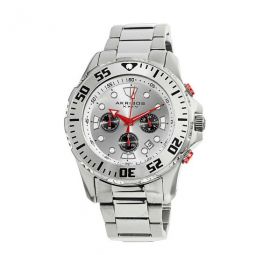 Silver Dial Stainless Steel Mens Watch