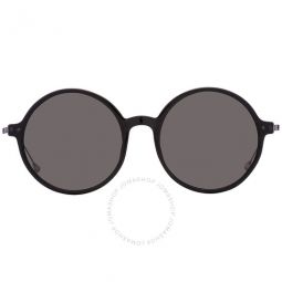 X Linda Farrow Silver/Grey Round Unisex Sunglasses