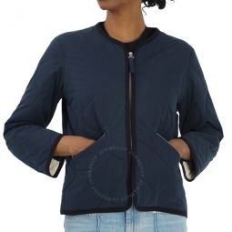Ladies Dark Navy Nath Quilted Cotton Jacket, Brand Size 42 (US Size 10)