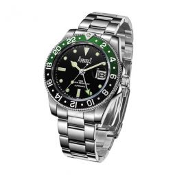 Wall Street GMT Automatic Black Dial Mens Watch