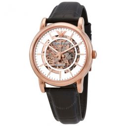Automatic Silver Skeletal Dial Mens Watch
