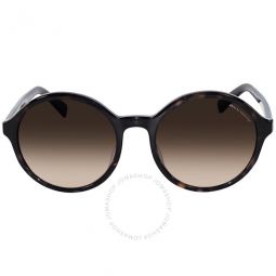 Gradient Brown Round Ladies Sunglasses