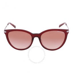 Ladies Red Round Sunglasses