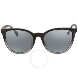 Light grey mirror black Oval Ladies Sunglasses